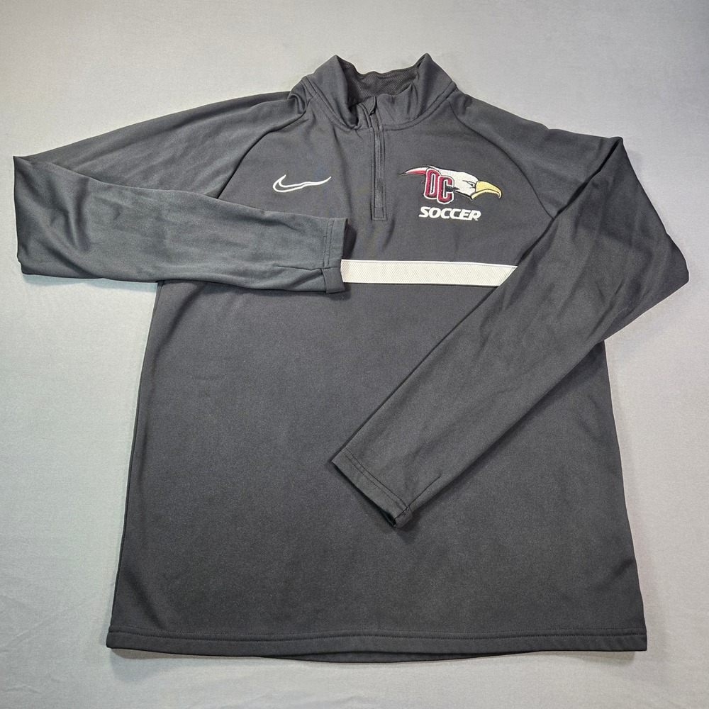 Nike Dri-FIT‎ Mens Medium OC Soccer Quarter Zip Pullover Black Training Top